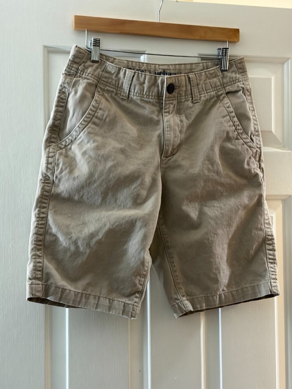 Aeropostale Men’s Khaki Chino Shorts 29W Classic Length Flat Front 10” Inseam